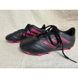Adidas Kids Soccer Cleats Black Pink FG Firm Ground Youth Size 12.5K
